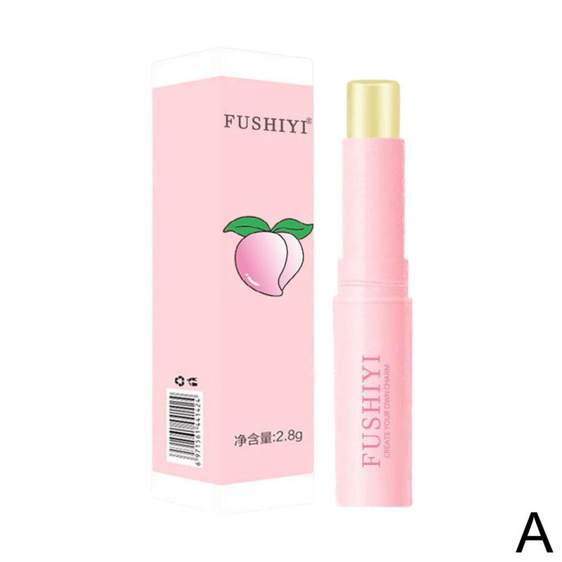 Peach lip balm for women, moisturizing, color-changing lip mask, anti-chapped lip care.